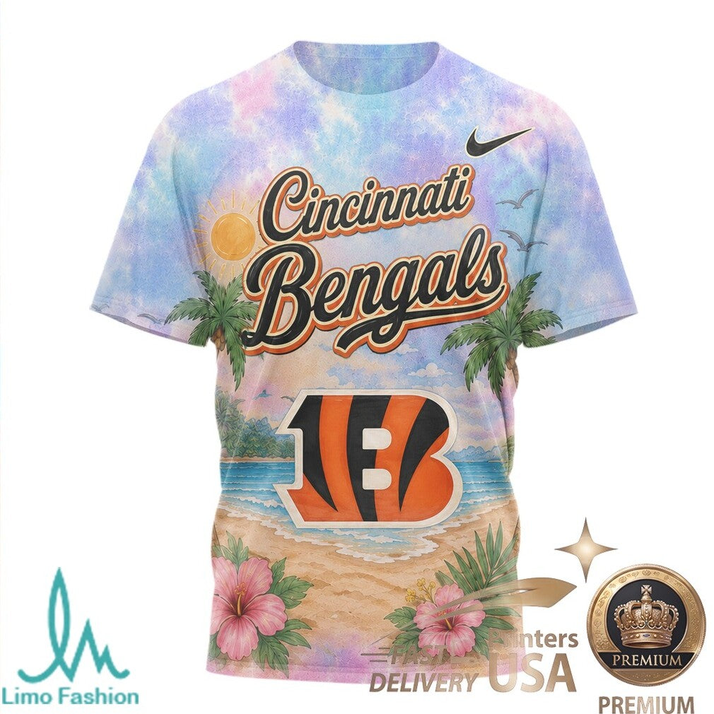 Cincinnati Bengals Beach Parrot Tropical Style Fan T Shirt - Limotees LLC