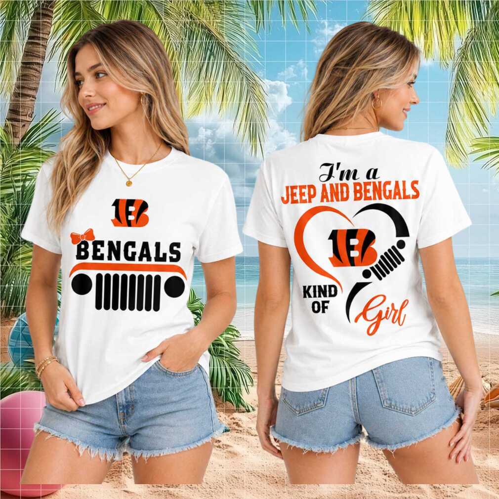 Cincinnati Bengals Jeep Heartbeat Kind Of Girl Women Shirt - Limotees LLC