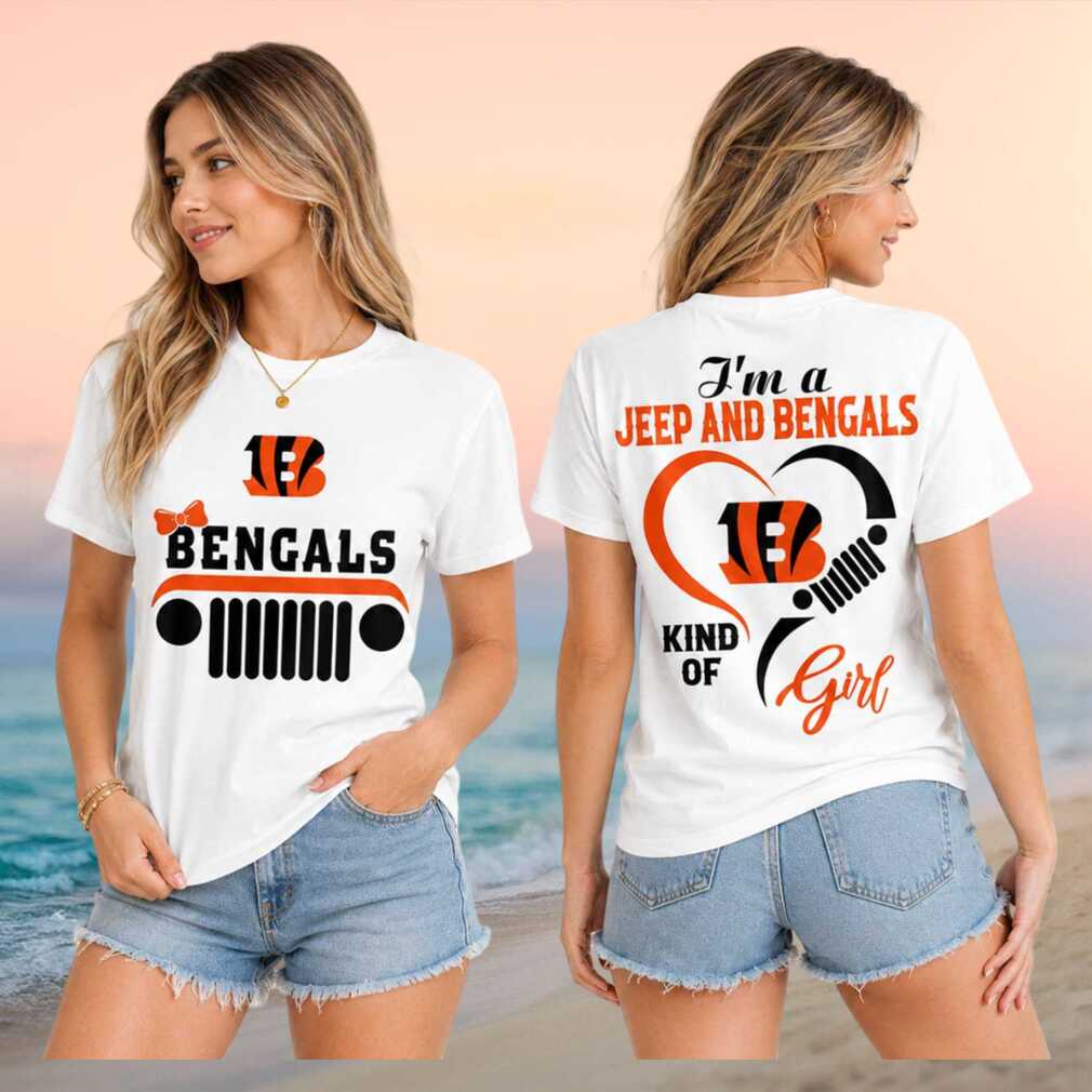 Cincinnati Bengals Jeep Heartbeat Kind Of Girl Women Shirt - Limotees LLC