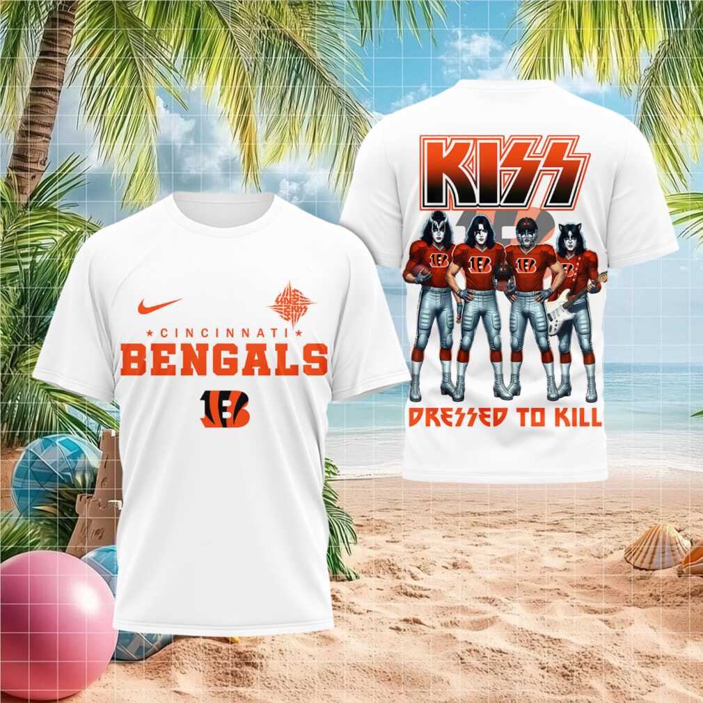 Cincinnati Bengals Kiss Band Dressed To Kill Football Shirt