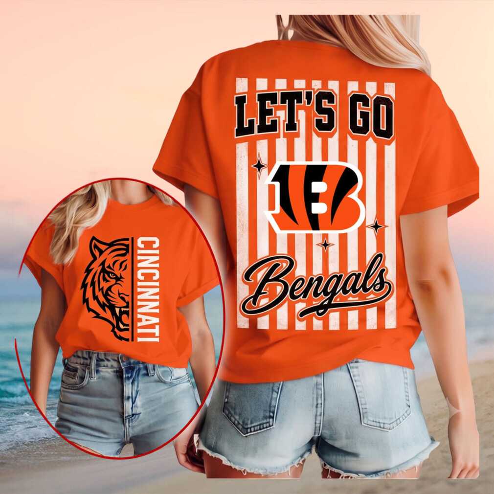 Cincinnati Bengals Let Us Go Retro Striped Football Shirt - Limotees LLC