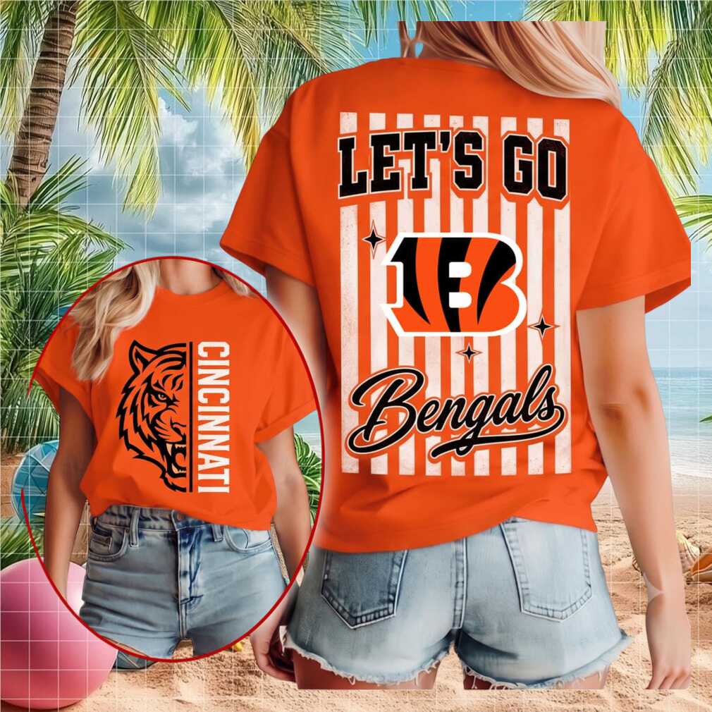 Cincinnati Bengals Let Us Go Retro Striped Football Shirt - Limotees LLC
