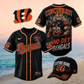 Cincinnati Bengals Muscular Tiger Mascot Who Dey Baseball Jersey - Limotees LLC