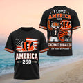 Cincinnati Bengals NFL Football Fan 250 Years of America Independence Patriotic Shirt - Limotees LLC
