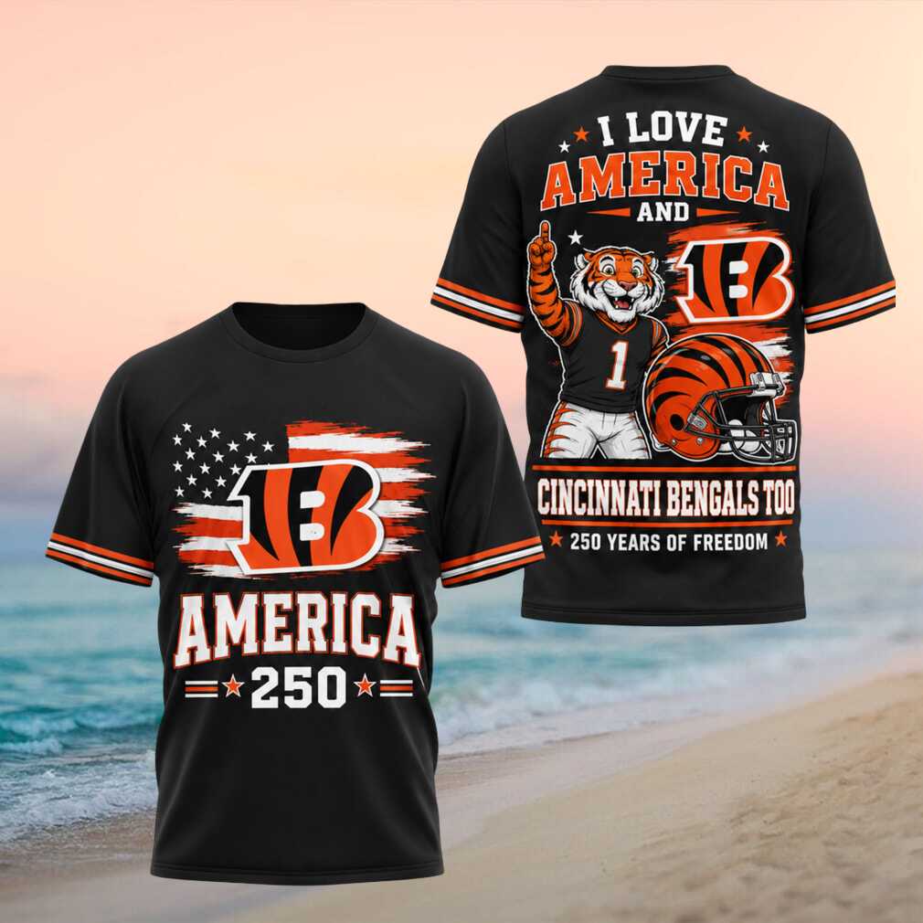 Cincinnati Bengals NFL Football Fan 250 Years of America Independence Patriotic Shirt - Limotees LLC