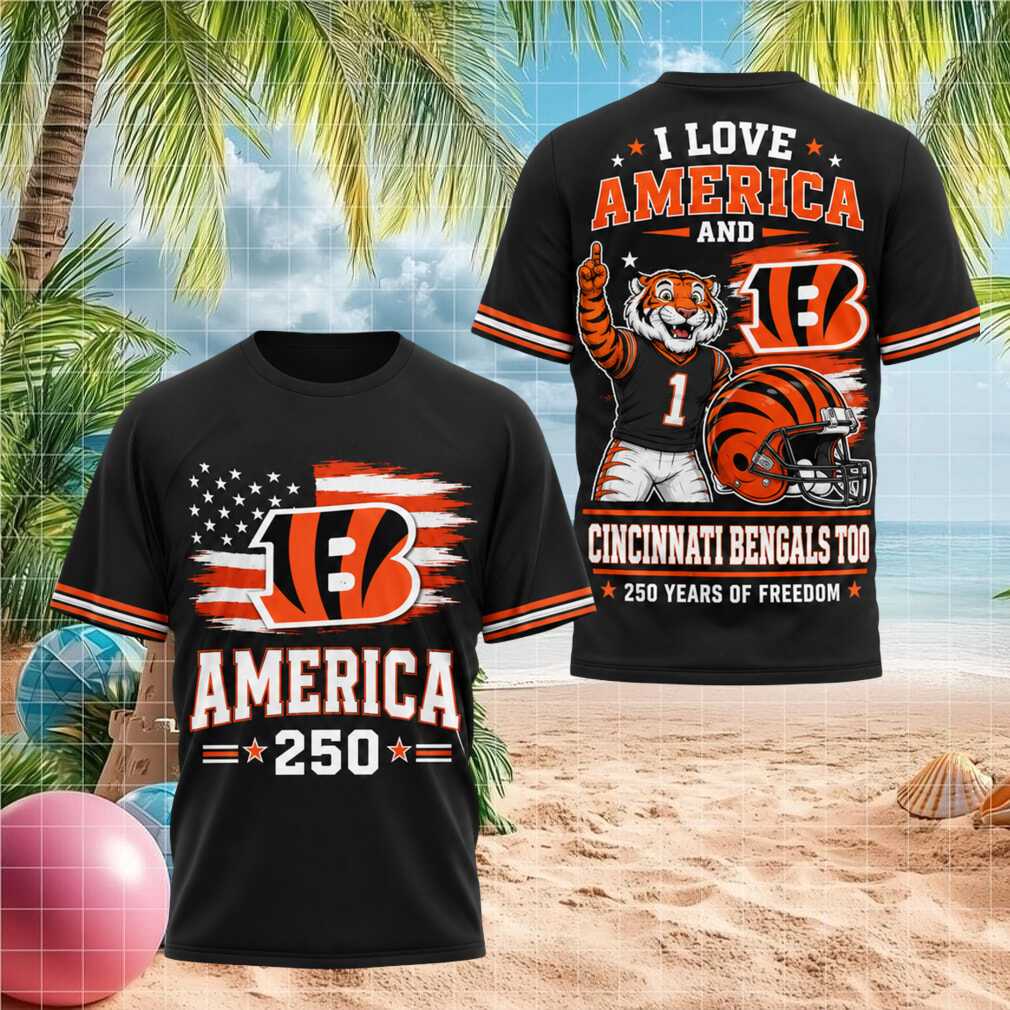 Cincinnati Bengals NFL Football Fan 250 Years of America Independence Patriotic Shirt - Limotees LLC