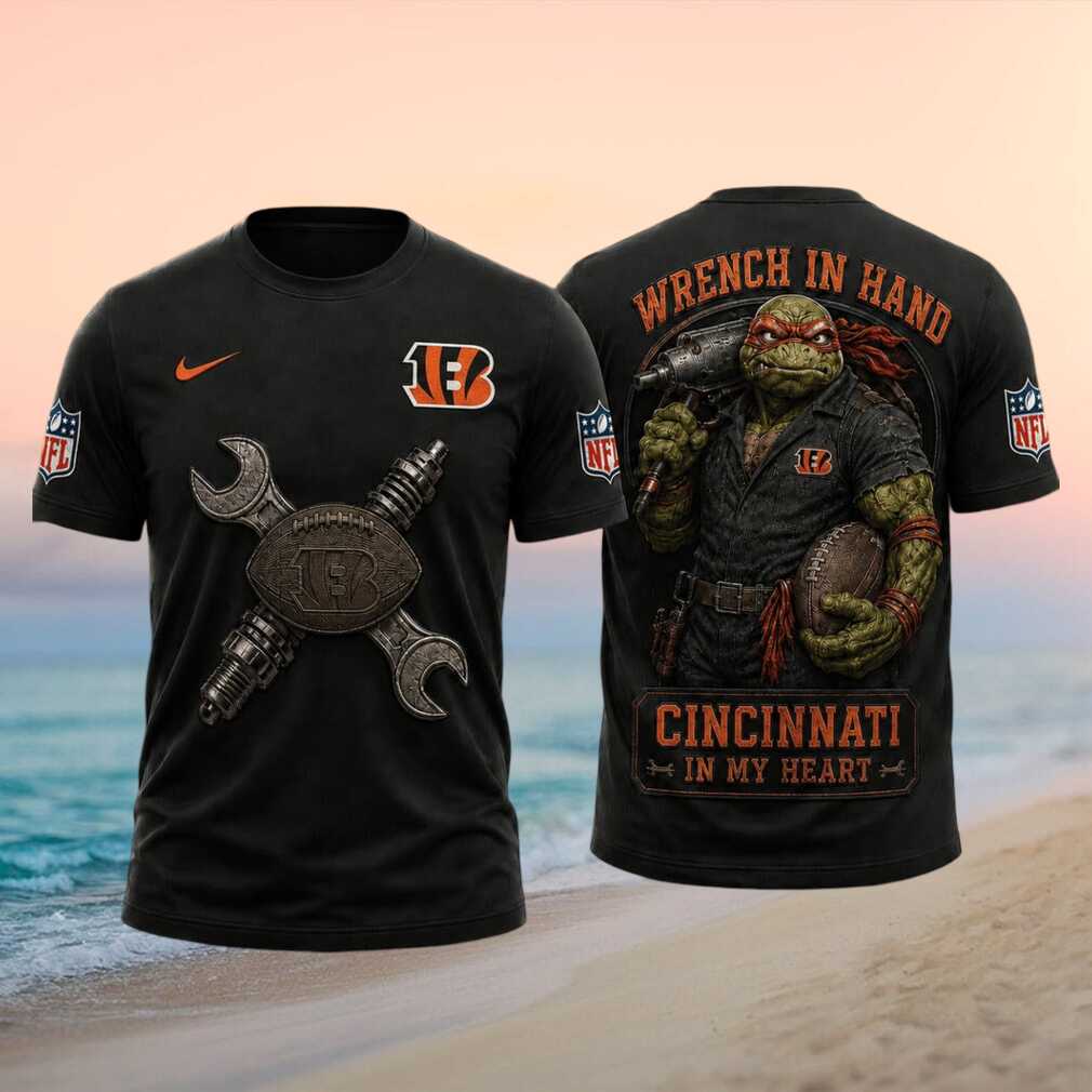 Cincinnati Bengals Ninja Turtle Mechanic Wrench Hand Shirt