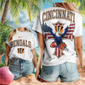 Cincinnati Bengals Patriotic Eagle Football Shirt - Limotees LLC