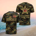 Cincinnati Bengals US Army Military Camo Shirt