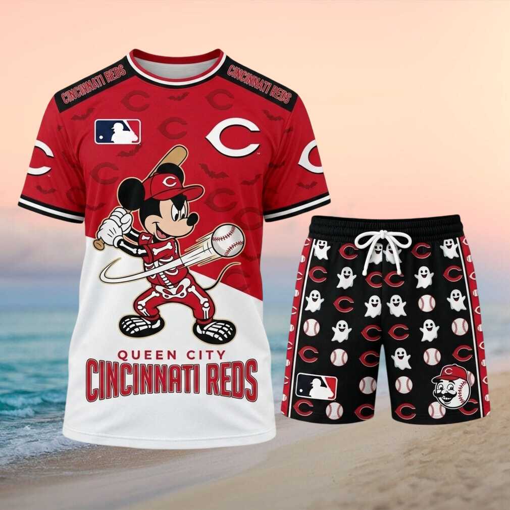 Cincinnati Reds Mickey Mouse Halloween Baseball Shirt