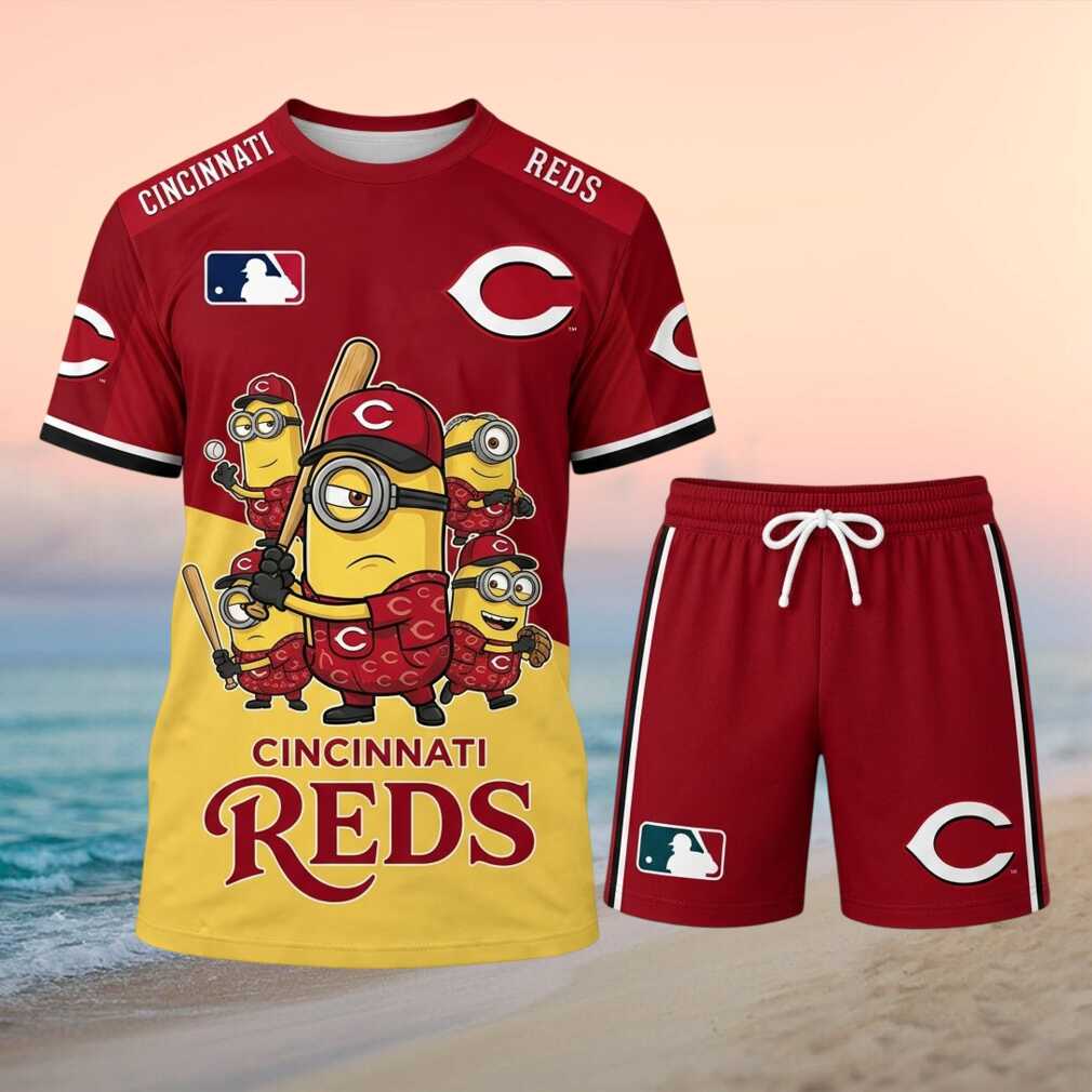 Cincinnati Reds Minions Baseball Squad Shorts Shirt