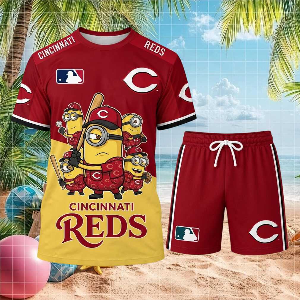 Cincinnati Reds Minions Baseball Squad Shorts Shirt