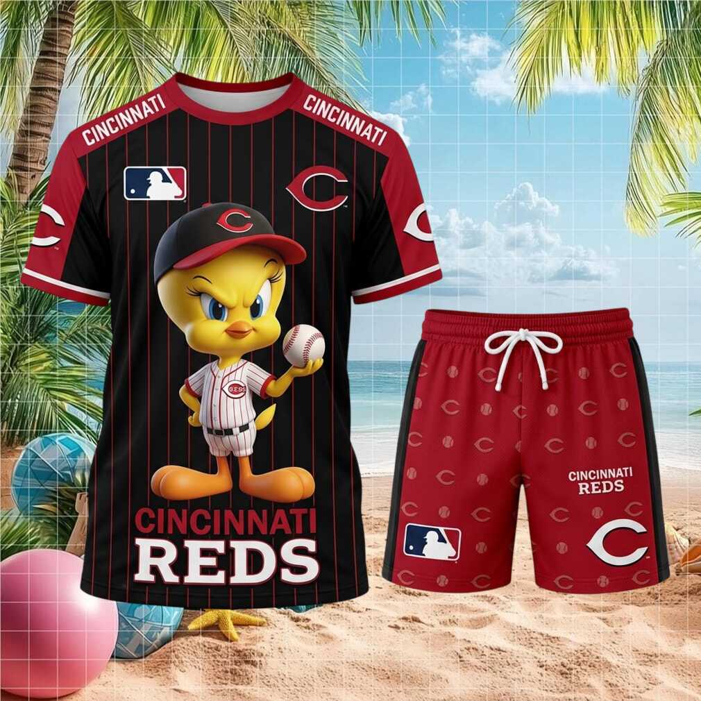 Cincinnati Reds Tweety Bird Baseball Outfit Shorts Shirt