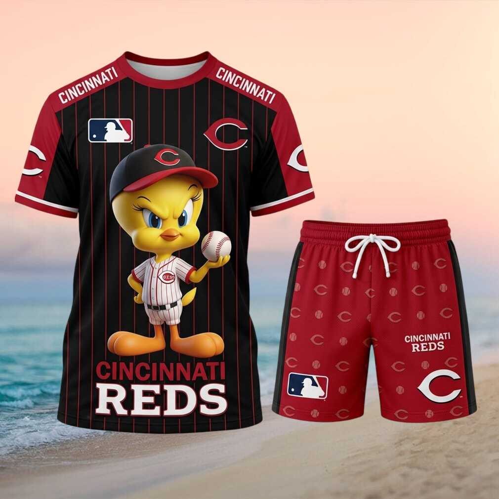 Cincinnati Reds Tweety Bird Baseball Outfit Shorts Shirt