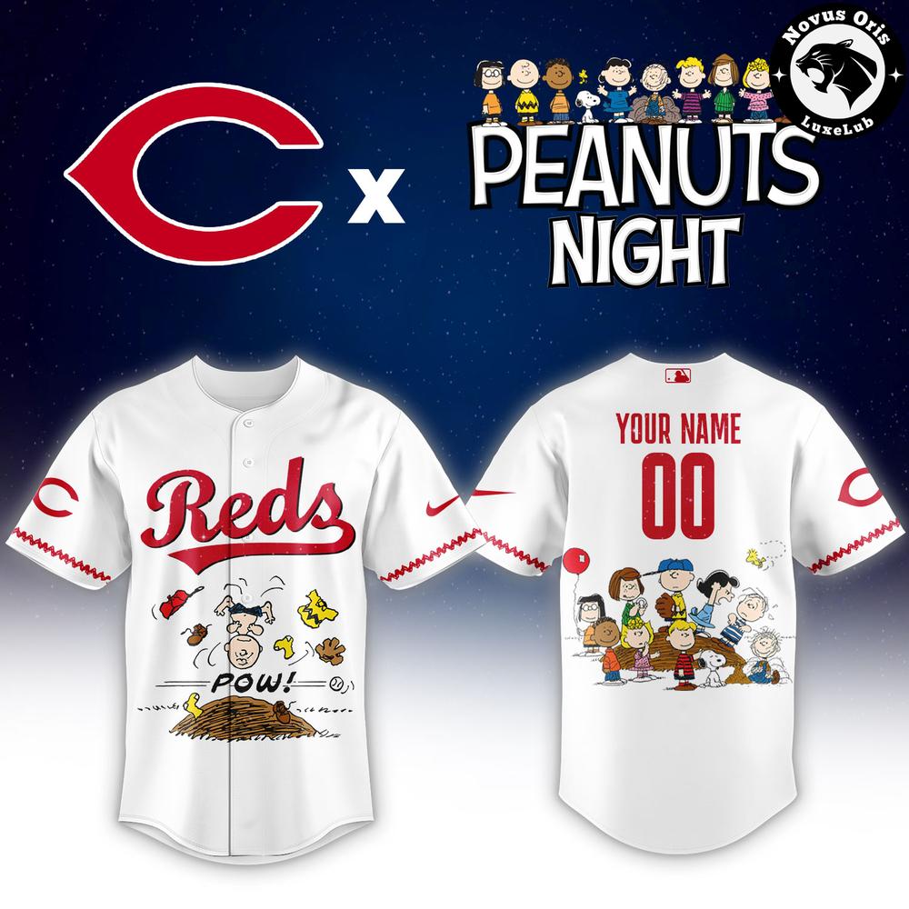 Cincinnati Reds x Peanuts Night Limited Edition Baseball Jersey