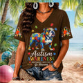 Cleveland Browns Bulldog Autism Awareness Different Not Less Shirt