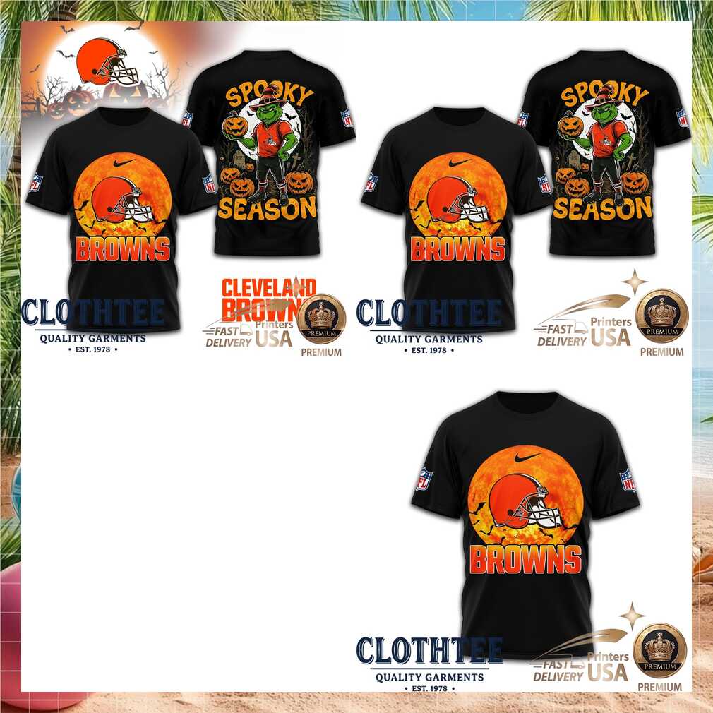 Cleveland Browns Grinch Spooky Season Halloween Shirt