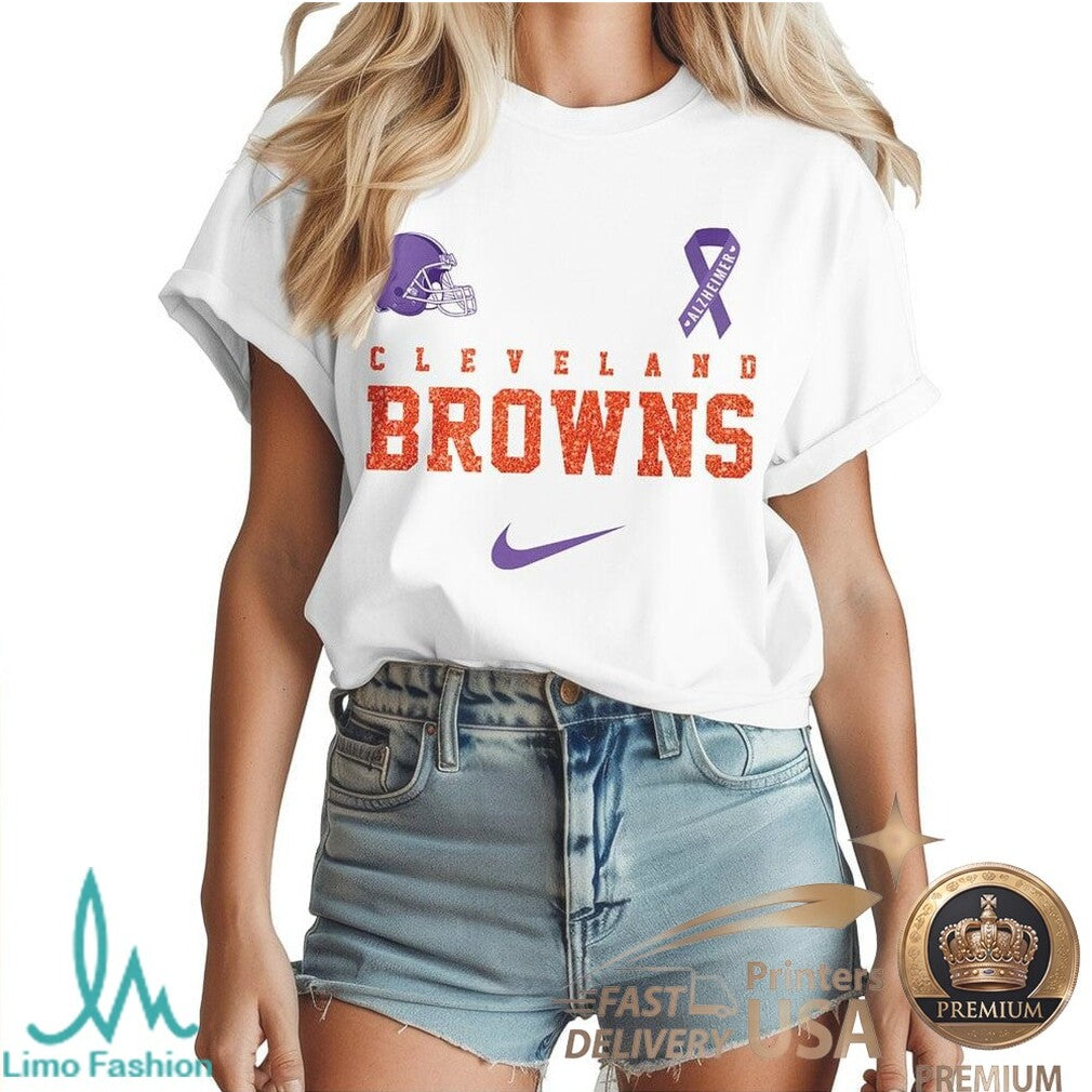 Cleveland Browns I Will Remember For You Alzheimer Awareness T Shirt - Limotees LLC