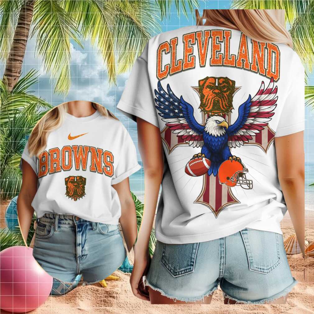 Cleveland Browns Patriotic Eagle Football Shirt - Limotees LLC
