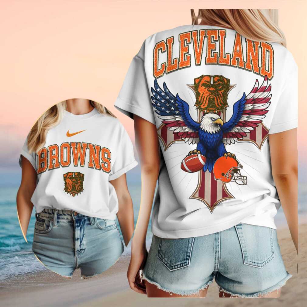Cleveland Browns Patriotic Eagle Football Shirt - Limotees LLC