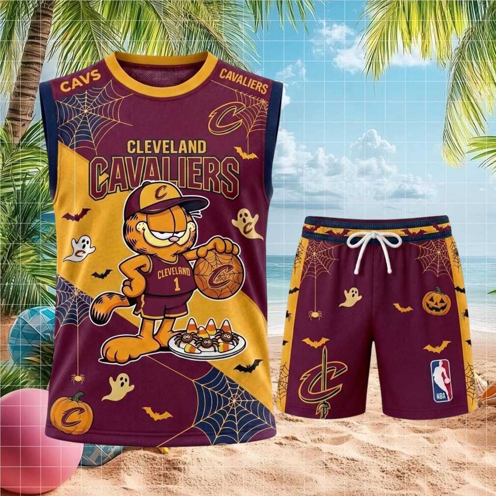 Cleveland Cavaliers Garfield Halloween Ghost Basketball Shirt