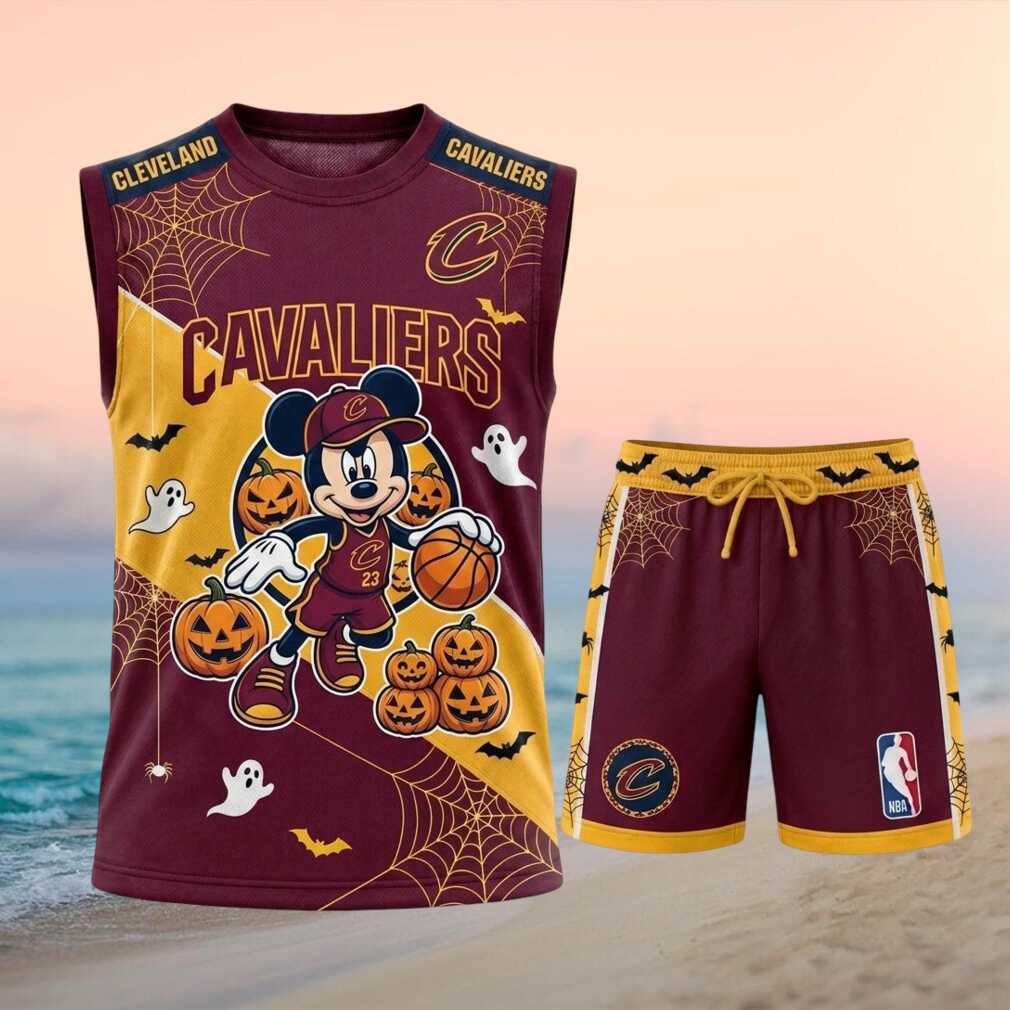Cleveland Cavaliers Mickey Mouse Pumpkin Halloween Basketball Shirt