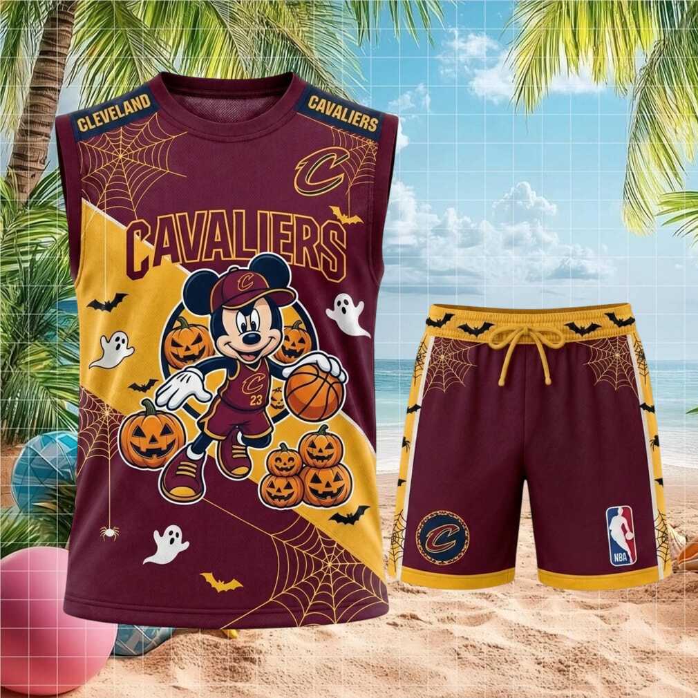 Cleveland Cavaliers Mickey Mouse Pumpkin Halloween Basketball Shirt