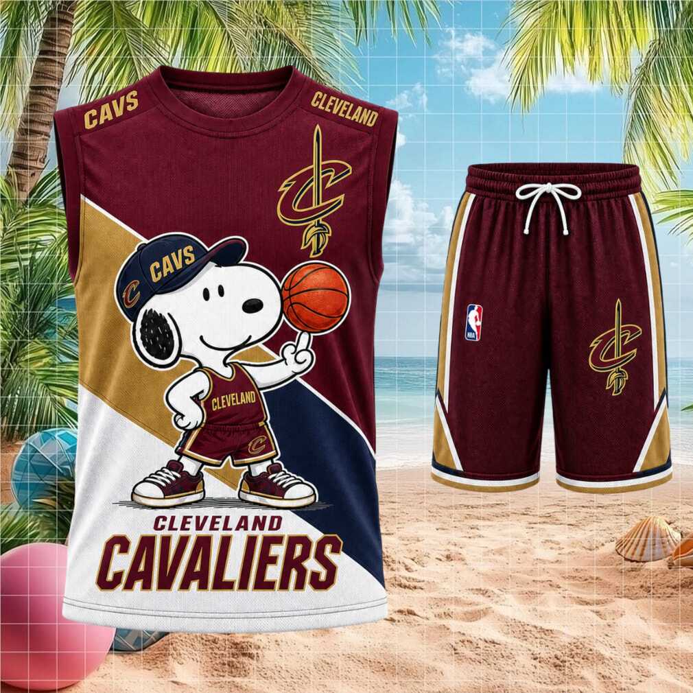 Cleveland Cavaliers Snoopy Basketball Shorts Shirt