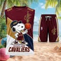 Cleveland Cavaliers Snoopy Basketball Shorts Shirt