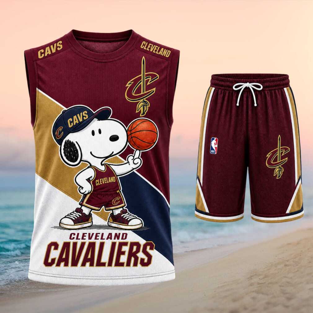 Cleveland Cavaliers Snoopy Basketball Shorts Shirt