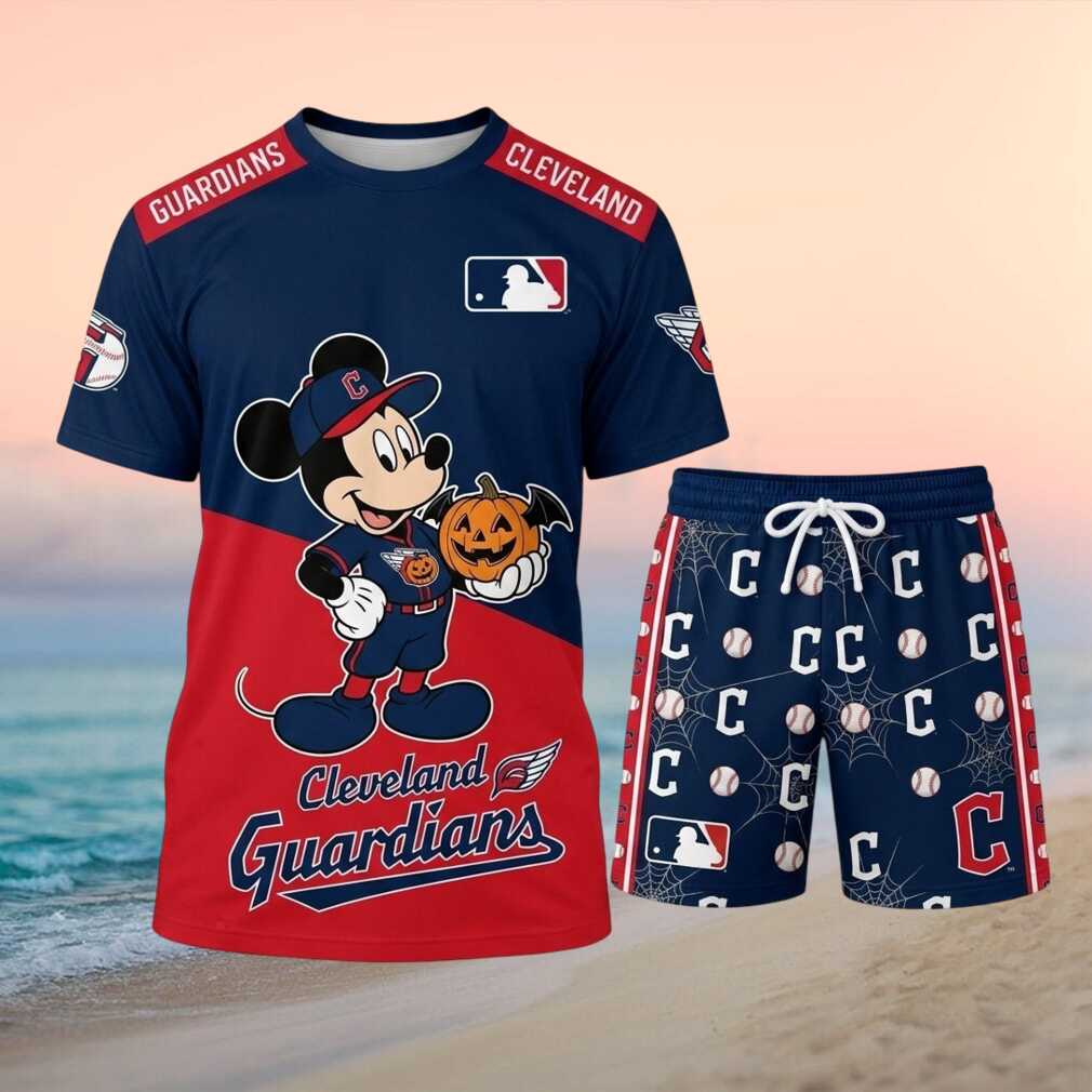 Cleveland Guardians Mickey Mouse Halloween Pumpkin Baseball Shirt