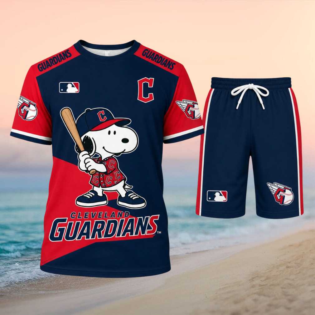 Cleveland Guardians Snoopy Baseball Cartoon Sports Shirt