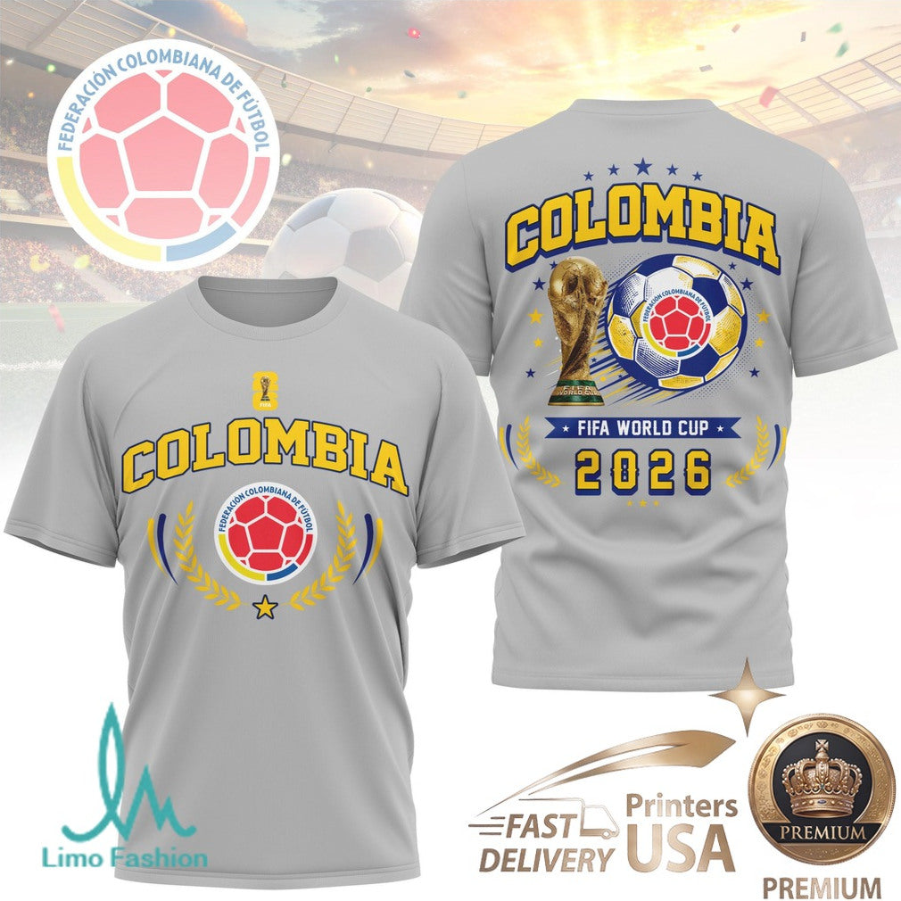 Colombia National Soccer Team 2026 World Cup Graphic T Shirt - Limotees LLC