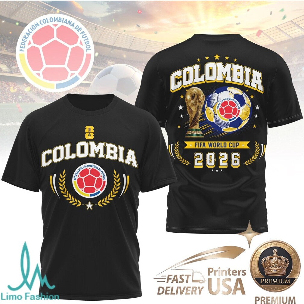 Colombia National Soccer Team 2026 World Cup Graphic T Shirt - Limotees LLC