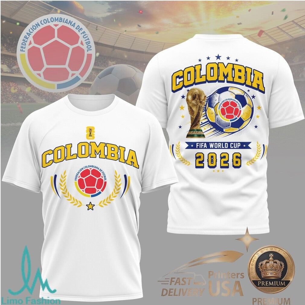 Colombia National Soccer Team 2026 World Cup Graphic T Shirt - Limotees LLC