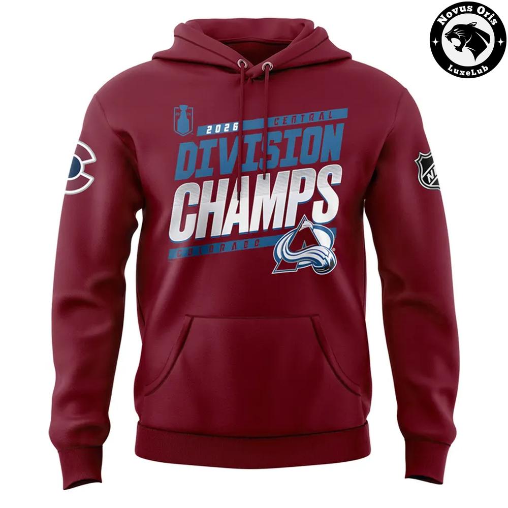 Colorado Avalanche 2026 NHL Central Division Champions Pullover Hoodie