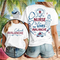 Colorado Avalanche Nurse Medical Stethoscope Hockey Shirt
