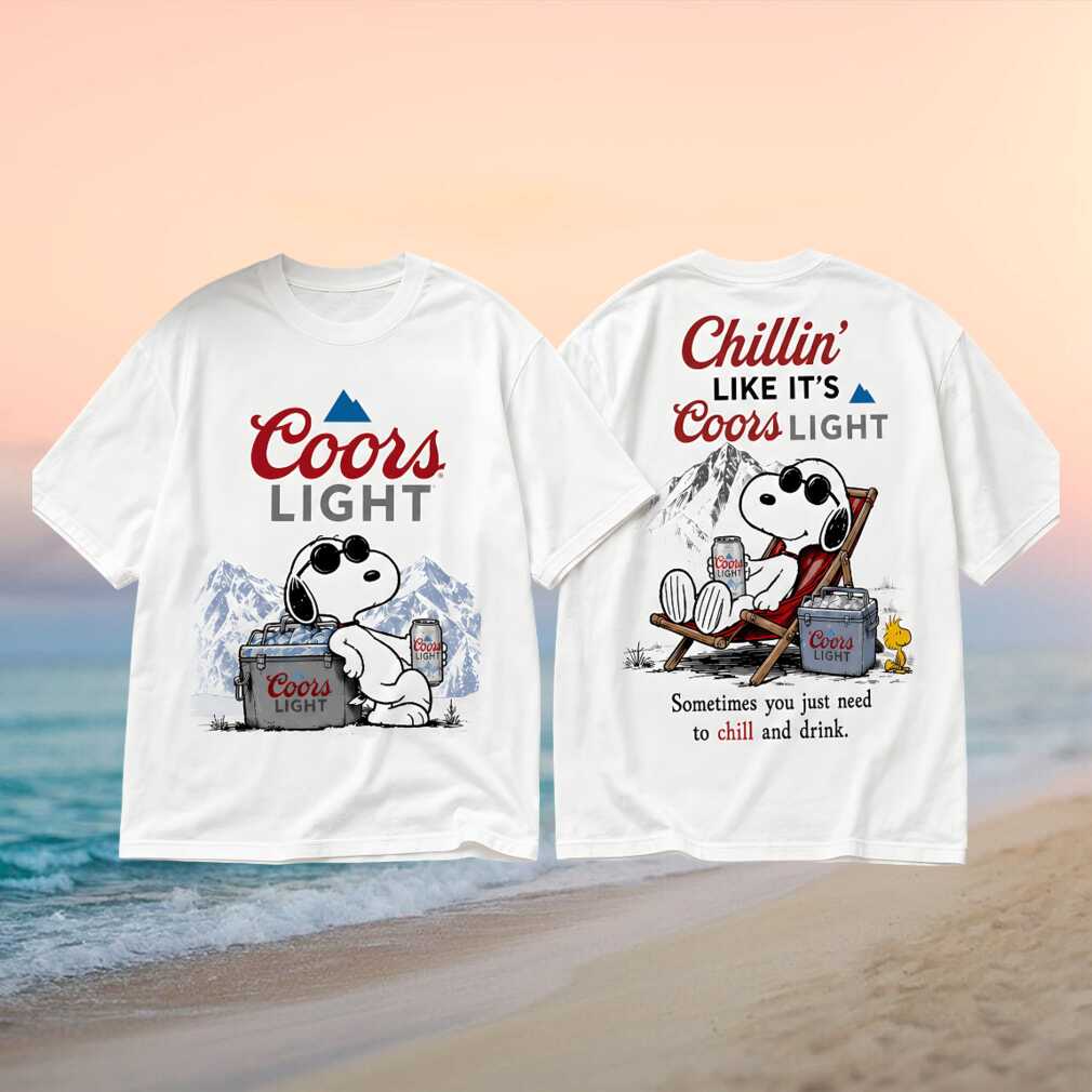 Coors Light Beer Snoopy Chillin Mountains Shirt