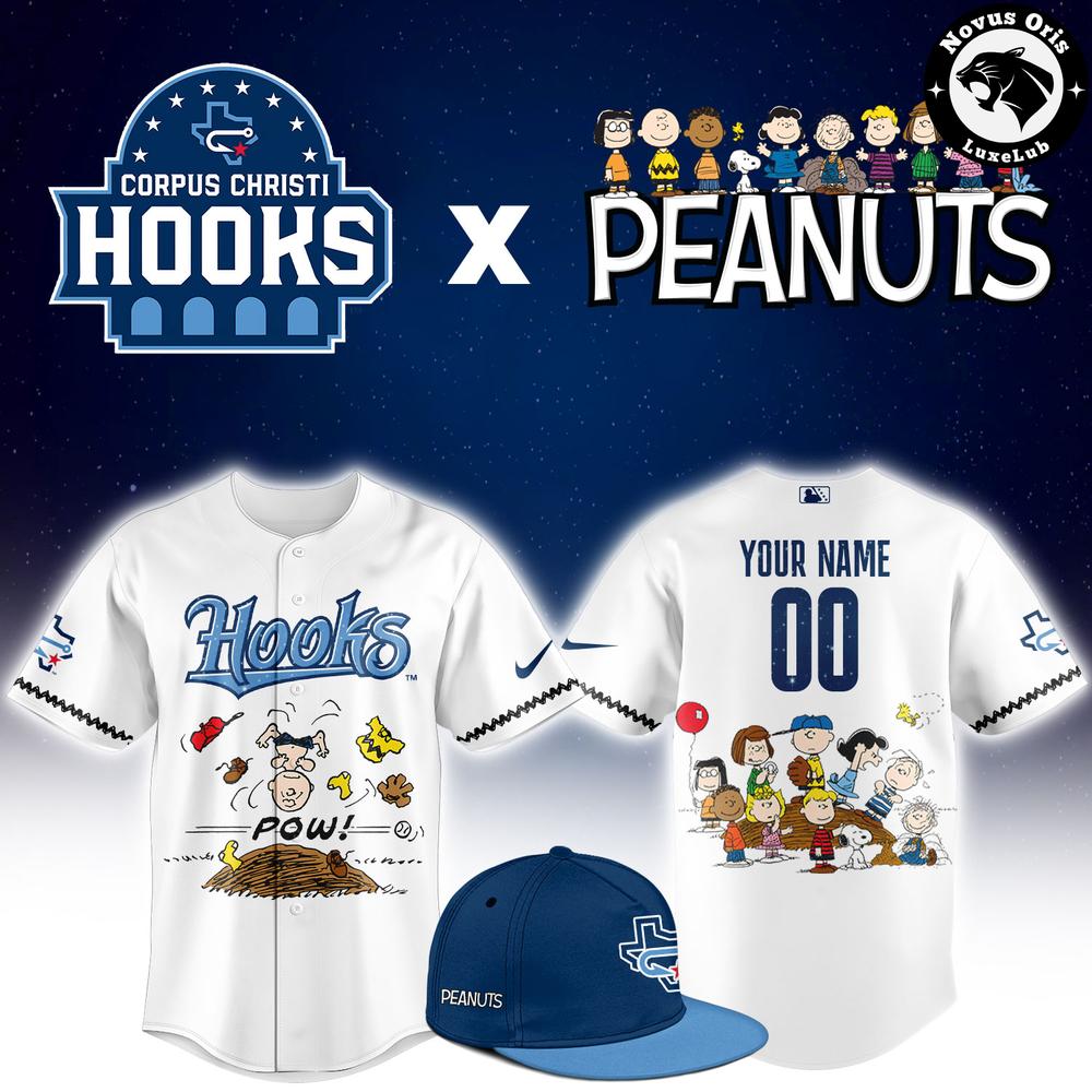 Corpus Christi Hooks x Peanuts Night Limited Edition Baseball Jersey