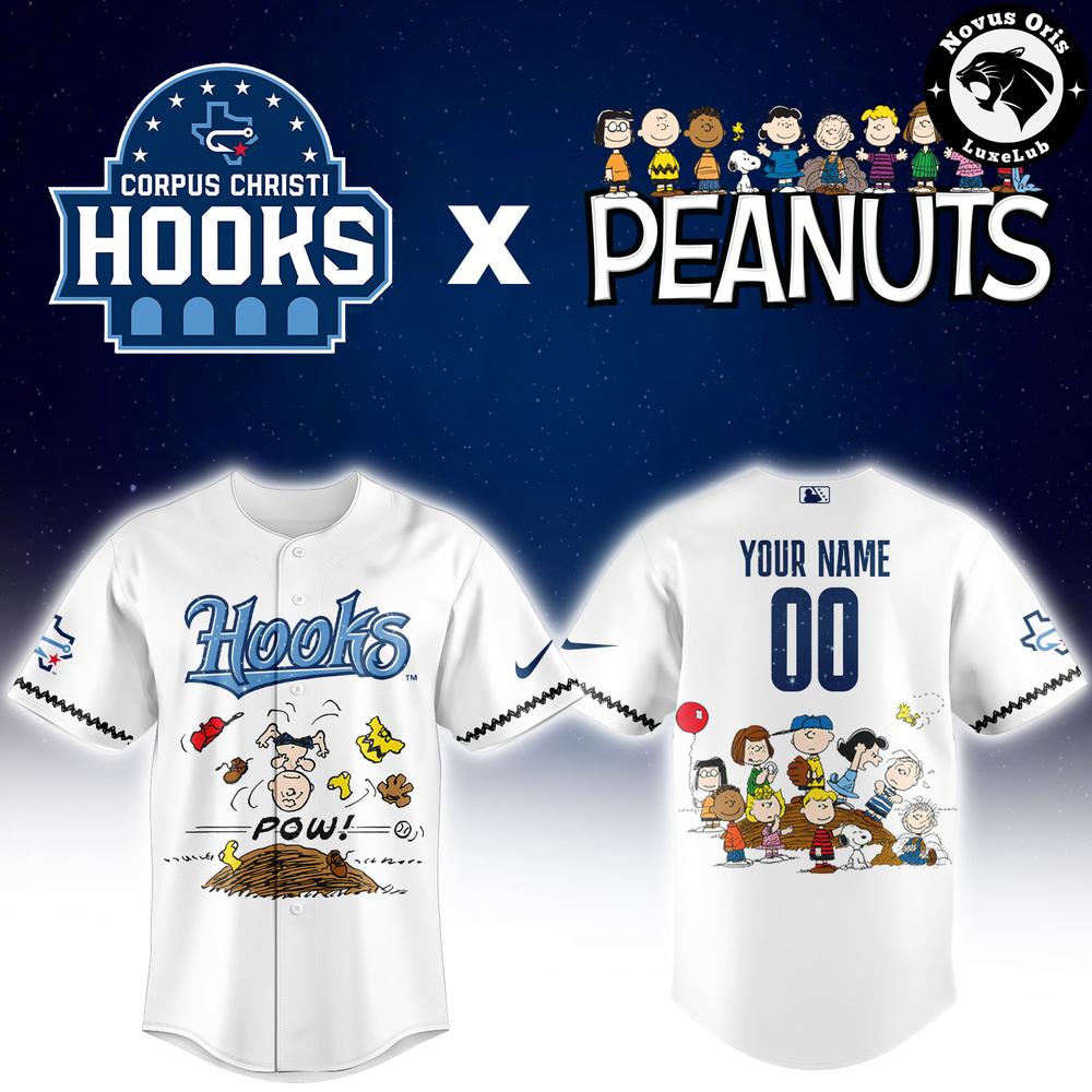 Corpus Christi Hooks x Peanuts Night Limited Edition Baseball Jersey