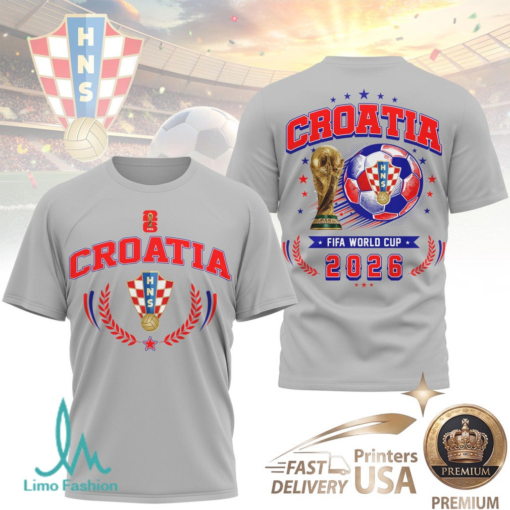 Croatia National Soccer Team 2026 World Cup Graphic T Shirt - Limotees LLC