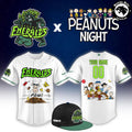 Custom Eugene Emeralds Peanuts Night Snoopy Baseball Jersey