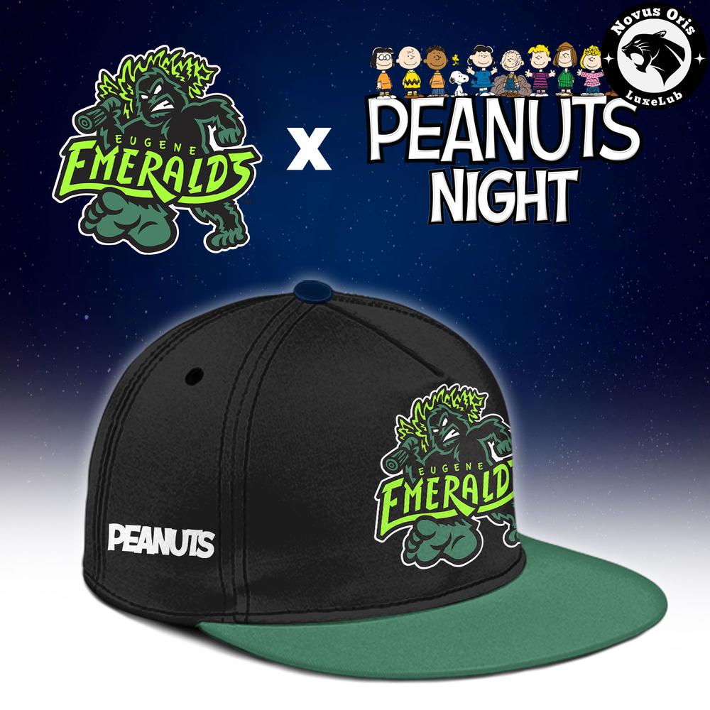 Custom Eugene Emeralds Peanuts Night Snoopy Baseball Jersey