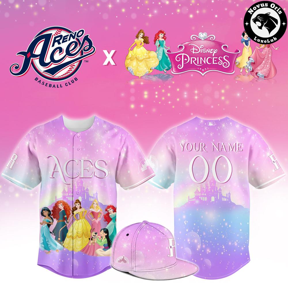 Custom Reno Aces x Disney Princess Baseball Jersey
