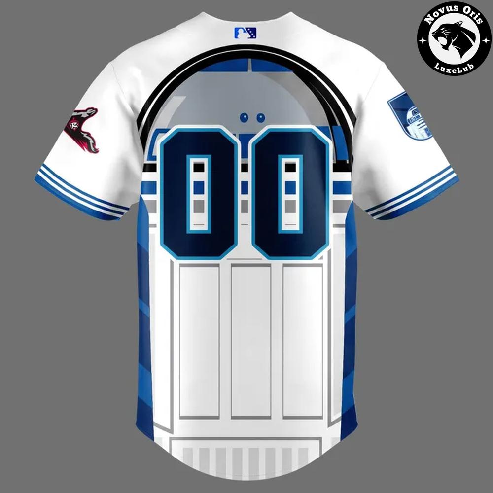 Custom Richmond Flying Squirrels R2-D2 Star Wars Baseball Jersey