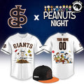 Custom San Jose Giants Peanuts Night Snoopy Baseball Jersey