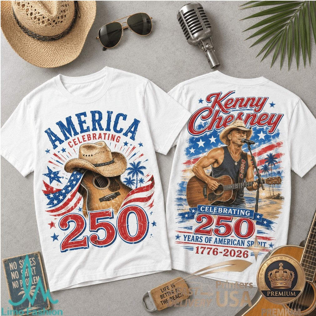 Kenny Chesney America 250 Years 1776 2026 Country Music Beach Shirt