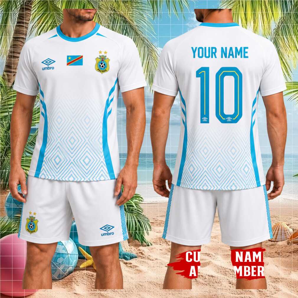 DR Congo National Football Team FECOFA Custom Name Number White Soccer Fans Shirt Shirt