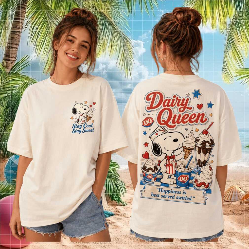 Dairy Queen Snoopy Ice Cream Happiness Best Served Swirled Vintage Retro Gift For Fans Women Shirt - Limotees LLC