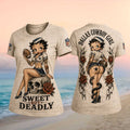 Dallas Cowboys Betty Boop Sweet But Deadly Skull Tattoo Shirt